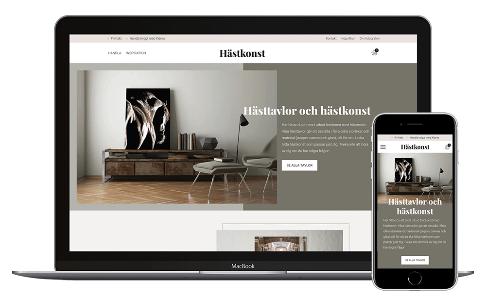 Webbplats för Hästkonst